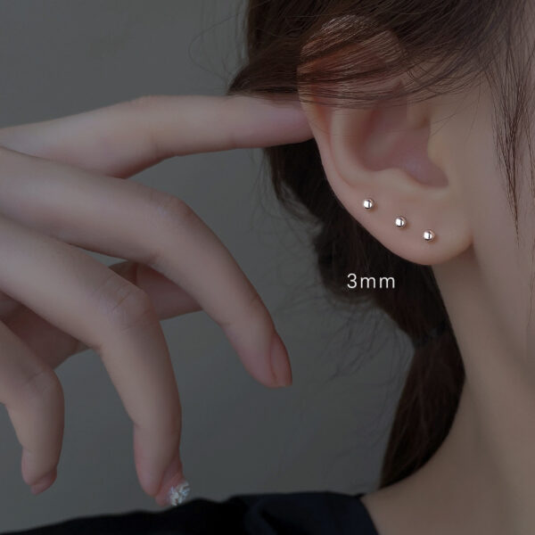 S925 Silver Needle Earrings for girls, Ear Piercing Earrings