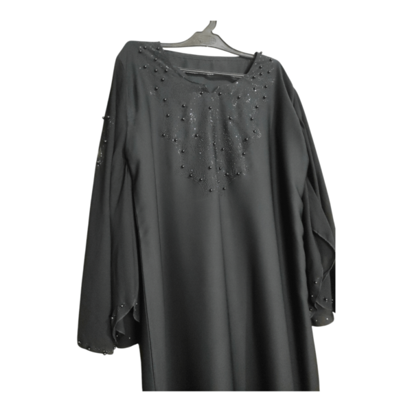 Neckline Embellishments Black Abaya