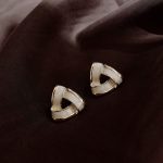 Silver Pearl White Earrings