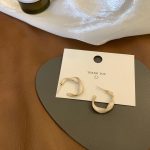 Twisted C-shaped Glaze Drip Earrings - Image 2