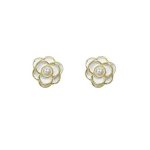 Camellia Mosquito Coil Ear Clip Earrings - Image 5