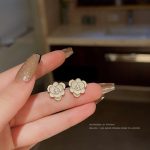 Camellia Mosquito Coil Ear Clip Earrings - Image 3