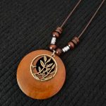 Handcrafted Wooden Pendant Necklace Collection - Image 14