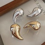 Gold Plated Teardrop Shaped Earrings