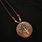 Handcrafted Wooden Pendant Necklace Collection - Image 9
