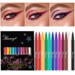 Flavery 12 Color Rainbow Liquid Eyeliner Set