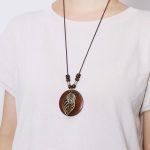 Handcrafted Wooden Pendant Necklace Collection - Image 8