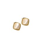 Square High-End Cat's Eye Stone Earrings - Image 3