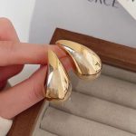Gold Plated Teardrop Shaped Earrings - Image 6