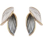 Blue and White Leaf Earrings - Image 6