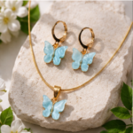 Butterfly Earrings and Pendent - Image 6