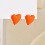 Heart Shaped Matte Earrings - Image 9