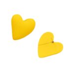 Heart Shaped Matte Earrings - Image 2