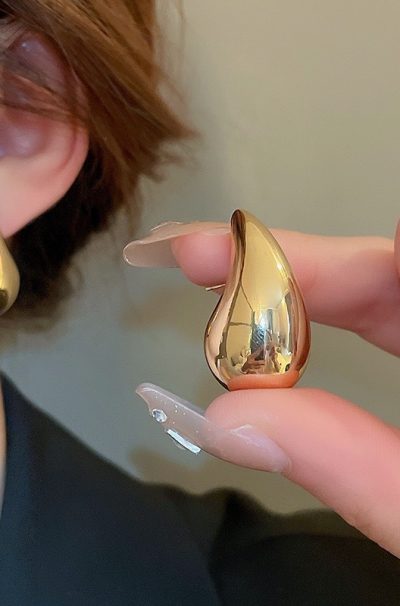 Golden Water Drop Earrings Necklace